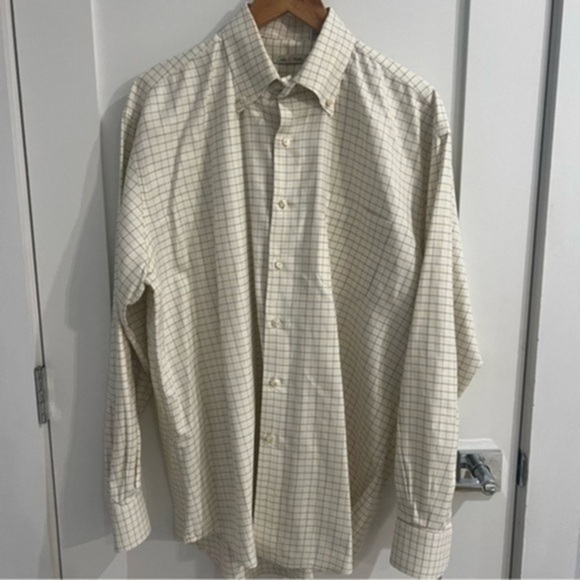 Peter Millar Long Sleeve Button Shirt Mens L Plaid Multicolor 100% cotton golf H - Picture 1 of 9